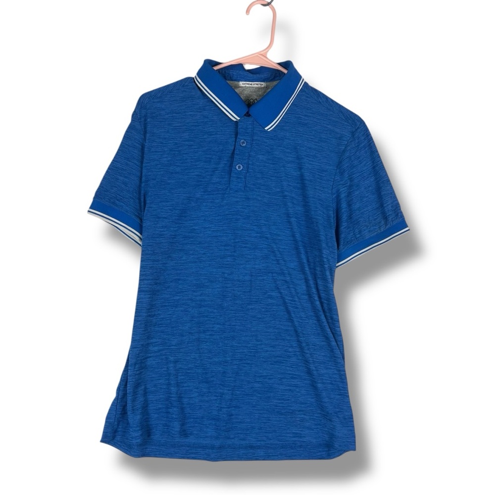 Legend Golf Polo Shirt Stretchy Lightweight Blue Mens S Small